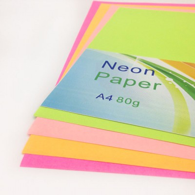 10pcs 75gsm A4 Neon Paper For Office Printing And Craft Making