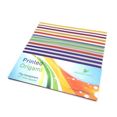 Ribbed Printed Origami Paper for Folding and Handcraft