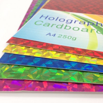 10pcs 250gsm A4 Holographic Paper Cardboard For Scrapbooking And Hand Crafting