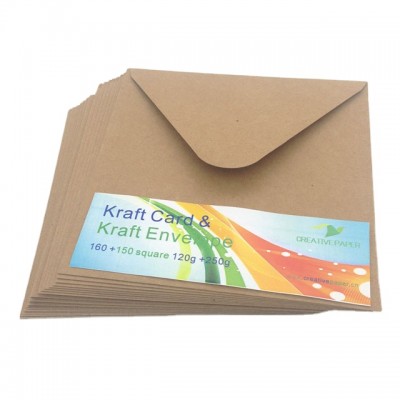 kraft envelope wedding invitation paper card