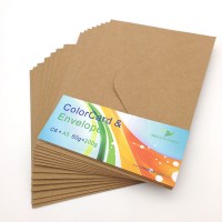 Amazon Hot Selling C6+A5 Kraft Paper Envelope And Envelope Card  For Greeting