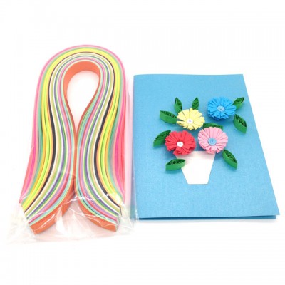 5mmx39cm 240pcs 24 Colors Quilling Paper Strips for Handcraft