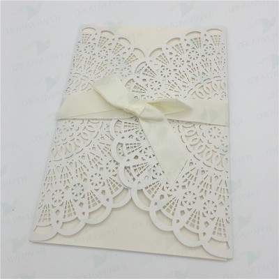 Fashion Laser Cut Card For Wedding and Invitation