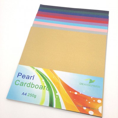 10pcs 250gsm A4 Pearl Paper Cardboard Pearlescent Paper For Office Printing And Craft Making