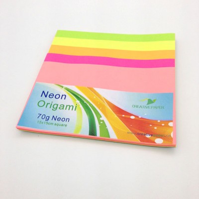 Neon Color Origami Paper for Folding and Handcraft